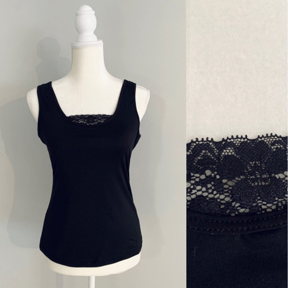 Jones • Black Lace Tank Top
